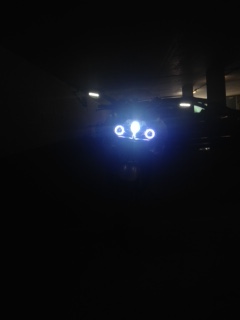 Abblendlicht + LED-Ringe