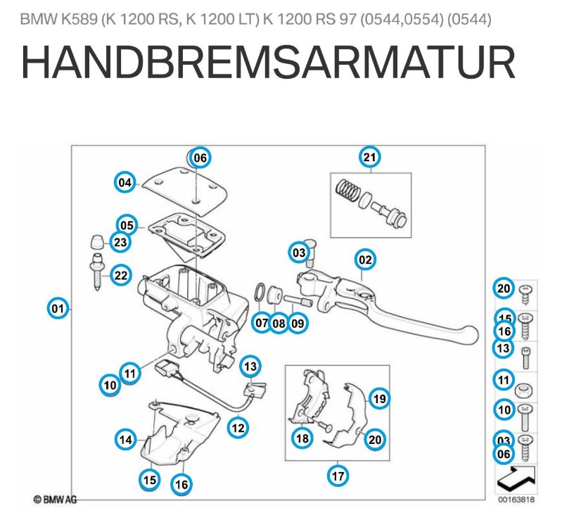 Handbremsarmatur